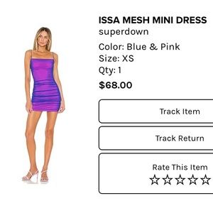 Superdown Issa Mesh Mini Dress